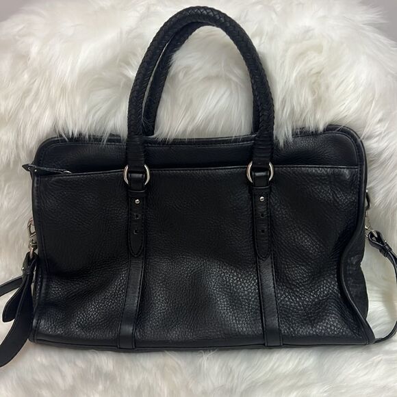 Cole Haan Black Leather messenger bag B28 - Picture 6 of 10